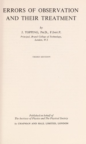Errors of observation and their treatment