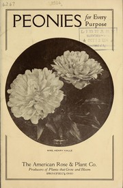 Cover of: Peonies for every purpose