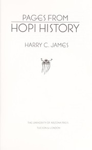 Cover of: Pages from Hopi history by Harry Clebourne James