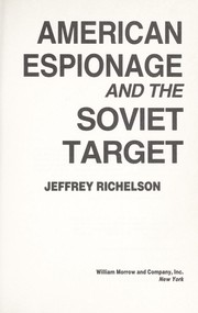 Cover of: American espionage and the Soviet target
