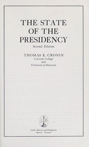 The state of the Presidency