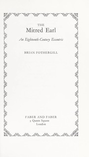 The mitred earl by Brian Fothergill