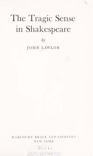 The tragic sense in Shakespeare