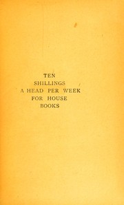Cover of: Ten shillings a head per week for house books