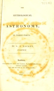 Cover of: The mythological astronomy, in three parts