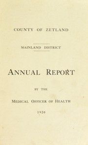 Cover of: [Report 1920]