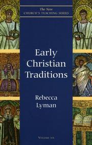 Cover of: Early Christian traditions by J. Rebecca Lyman