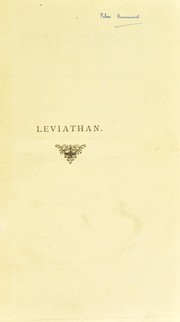 Cover of: Leviathan: or, The matter, forme and power of a commonwealth, ecclesiasticall and civill