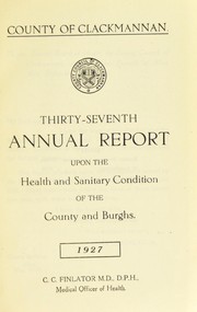 [Report 1927] by Clackmannanshire (Scotland). County Council