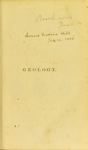 Cover of: Elements of geology: or, The ancient changes of the earth and its inhabitants as illustrated by geological monuments