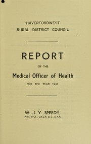 [Report 1947] by Haverfordwest (Wales). Rural District Council. n  77004882