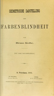 Cover of: Geometrische Darstellung der Farbenblindheit