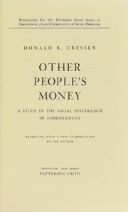 Other people's money by Donald Ray Cressey