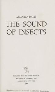 Cover of: The sound of insects