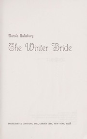 Cover of: The winter bride