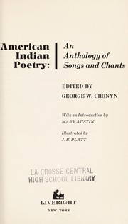 Cover of: American Indian poetry: an anthology of songs and chants