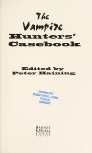 Cover of: The Vampire Hunter's Casebook