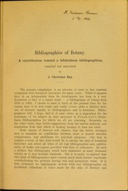 Cover of: Bibliographies of botany.: A contribution toward a bibliotheca bibliographica