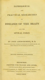 Cover of: Pathological and practical researches on diseases of the Brain and spinal cord