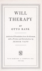 Cover of: Will therapy
