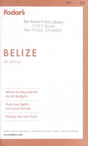 Cover of: Fodor's Belize