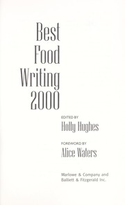 Cover of: Best food writing 2000