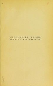 Cover of: De geneeskunde der Menangkabau-Maleiers: ethnologische studie