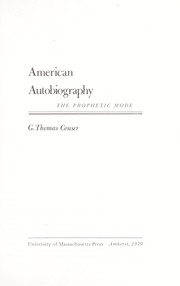 Cover of: American autobiography: the prophetic mode