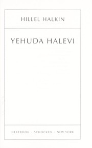 Cover of: Yehuda Halevi by Hillel Halkin