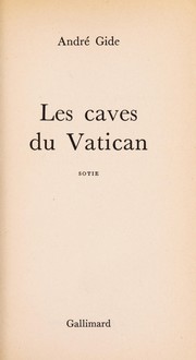 Cover of: Les caves du Vatican : sotie by 