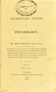Cover of: An elementary system of physiology