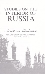 Cover of: Studies on the interior of Russia.