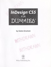 Cover of: Indesign CS5 for dummies