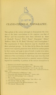 Cover of: Cranio-cerebral topography