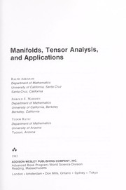 Cover of: Manifolds, tensor analysis, and applications