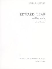 Cover of: Edward Lear and his world