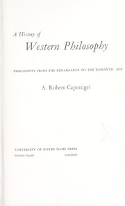 A history of western philosophy by Ralph M. McInerny