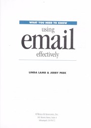 Cover of: Using email effectively
