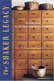 Cover of: The Shaker legacy: perspectives on an enduring furniture style