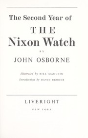 Cover of: The second year of the Nixon watch. by Osborne, John