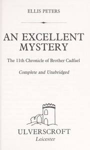 Cover of: An excellent mystery by 