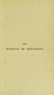 Cover of: The science of religions