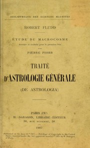 Cover of: ©tude du macrocosme: Trait©♭ d'astrologie g©♭n©♭rale (De astrologia)