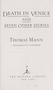 Cover of: Death in Venice and seven other stories by Thomas Mann