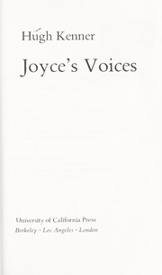 Cover of: Joyce's voices by Hugh Kenner