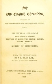 Cover of: Six old English chronicles by Ethelwerd, J. A. Giles