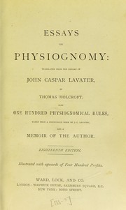 Cover of: Essays on physiognomy