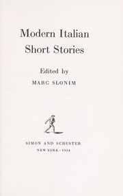 Modern Italian short stories by Евгений Иванович Замятин