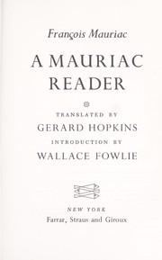 A Mauriac reader by François Mauriac