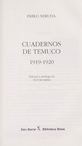 Cuadernos de Temuco 1919-1920